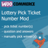 WooCommerce Lottery / Raffles Pick Ticket Number Mod